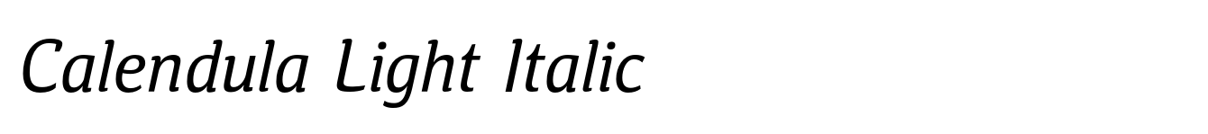Calendula Light Italic